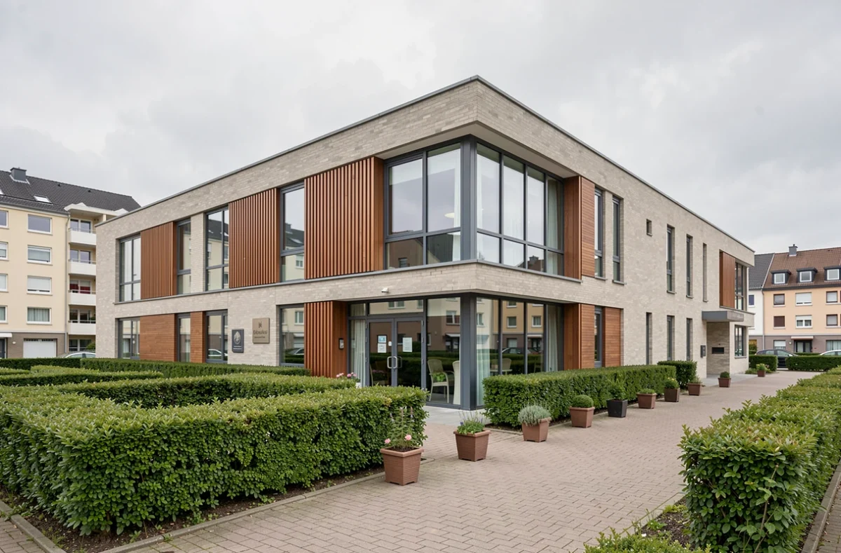 Façade extérieure d'un établissement Ehpad moderne dans lequel une SCPI Caisse d'Épargne est investie