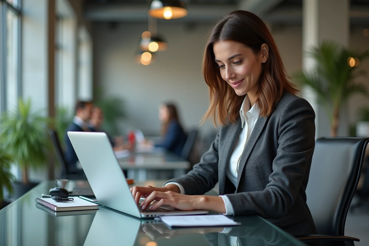 Femme analyste calculant la fiscalité des dividendes FDJ 2026 sur ordinateur portable