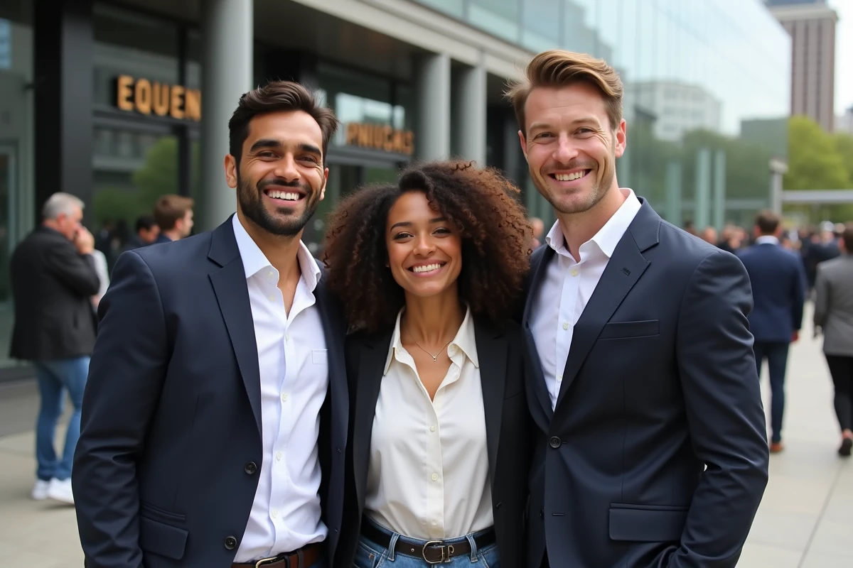 Groupe de jeunes adultes à l