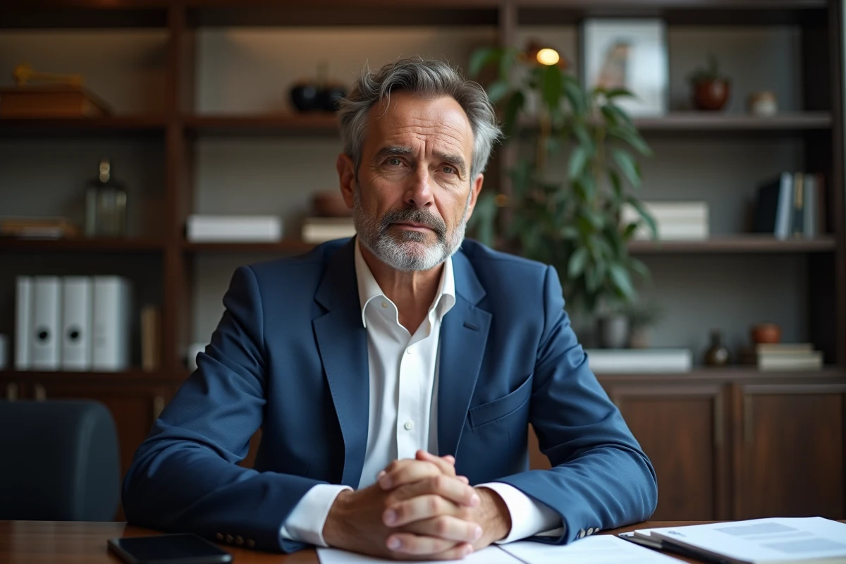 Homme d'affaires français dans un bureau élégant